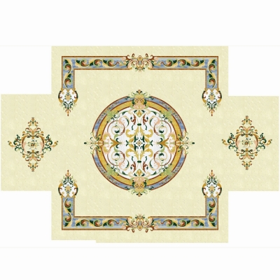 Marble medallion flooring design