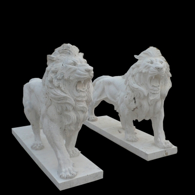White marble Lion statue