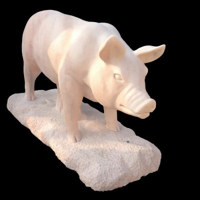 Marble Pig sculpture