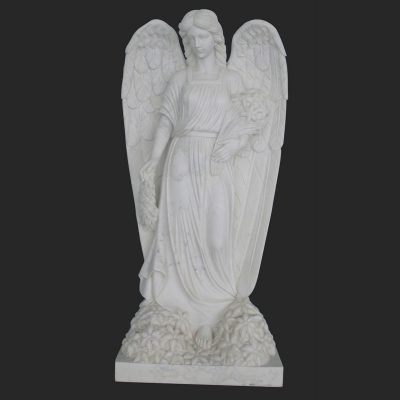 Marble angel garden sculpture