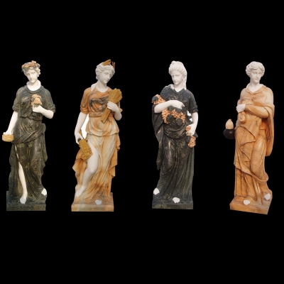 Life size four seasons marble statues