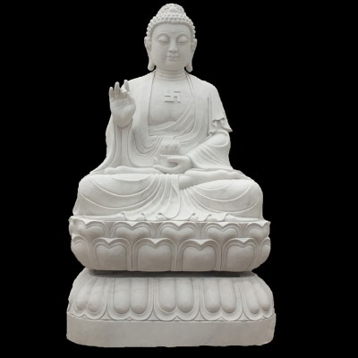 White Marble Buddha Statues